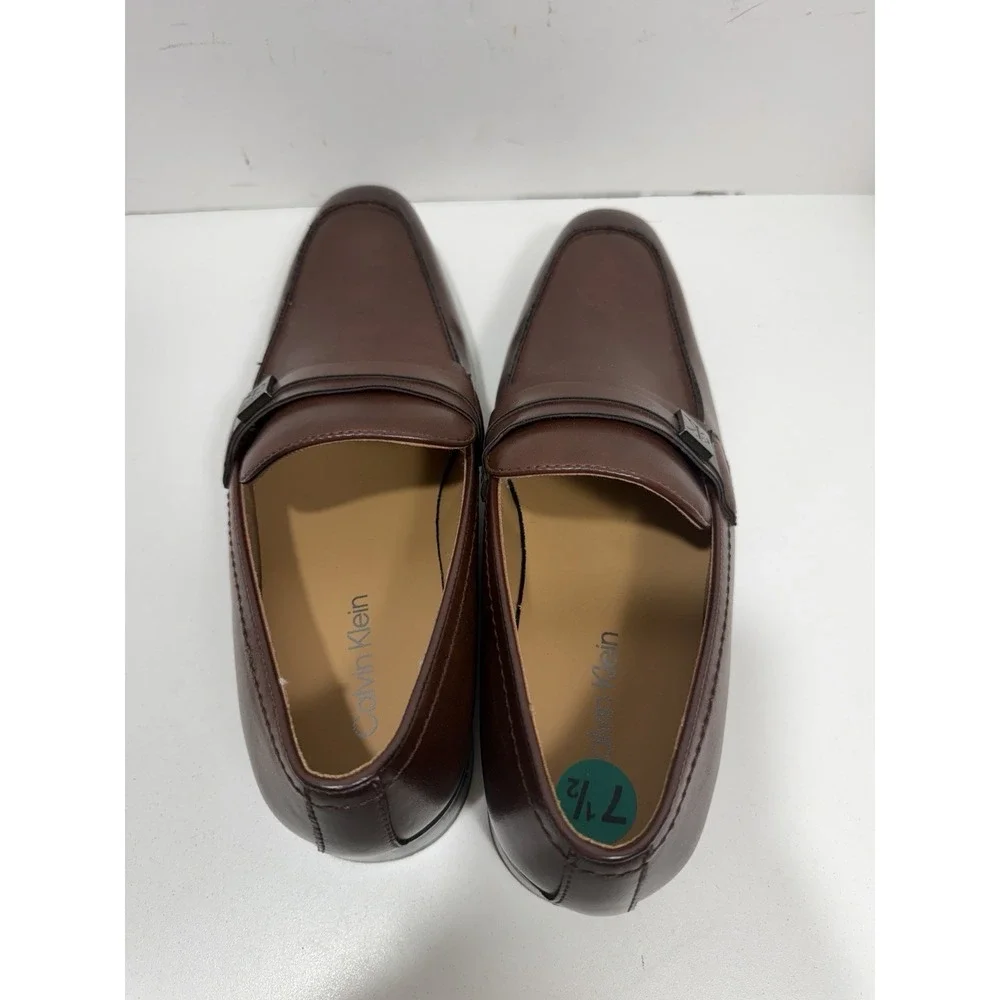 Calvin Klein Jameson Loafers Brown Slip-On Dress Shoes CMJIMNON-R Size 7.5 Men's